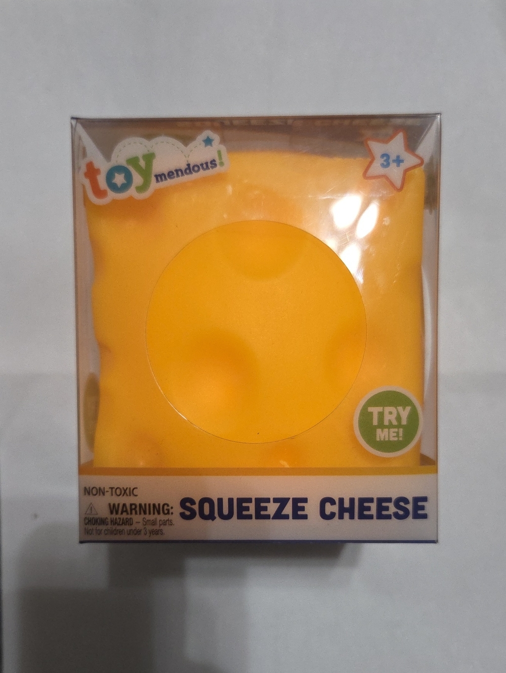 Yellow Squeeze Cheese Plush Stress Toy